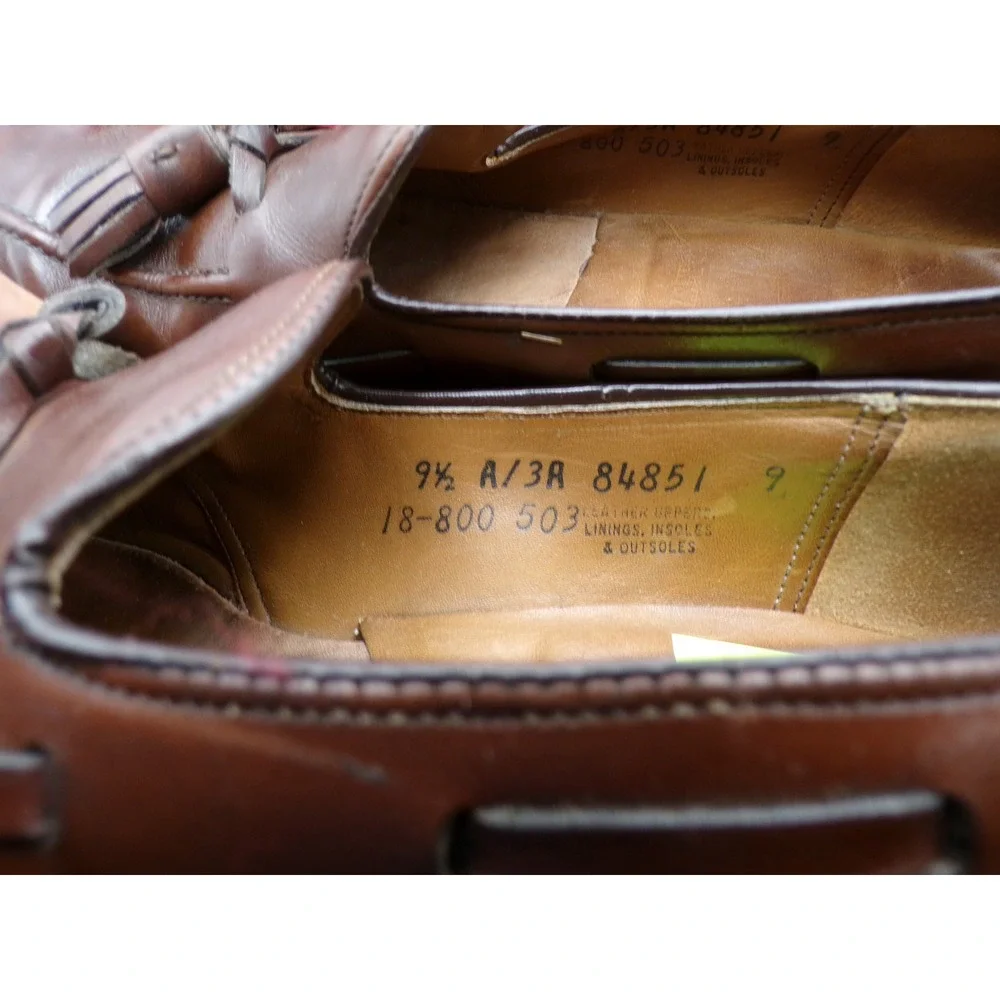 Classic Johnston&Murph Brown Leather Tassel Loafer Dress Shoes Men's Size 9.5‎